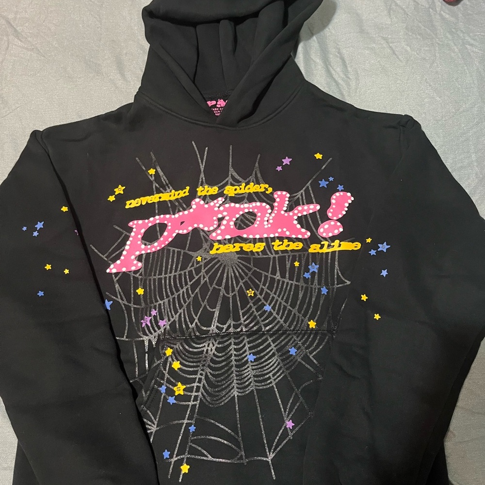 Ripndip Black Hoodie with Pink and Yellow Accents